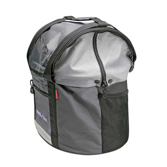 DOGGY taška na riadidlá pre psa sivá