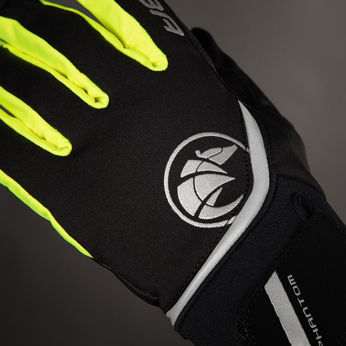 Zimné cyklistické rukavice pre dospelých Phantom čierna/neónovožltá