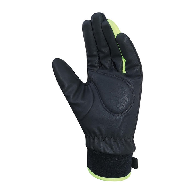 Zimné cyklistické rukavice pre deti Kids Waterproof čierne/neónovo žlté