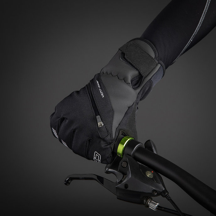 Zimné cyklistické rukavice pre dospelých City Liner čierne