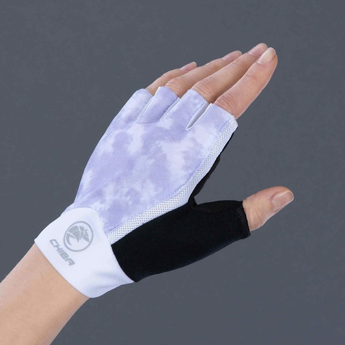 Cyklistické rukavice pre ženy Lady Tie Dye fialové