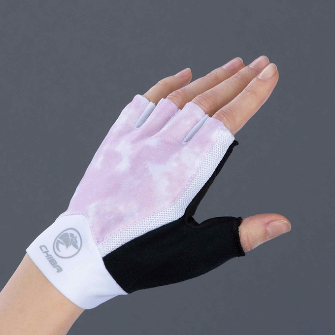 Cyklistické rukavice pre ženy Lady Tie Dye ružové