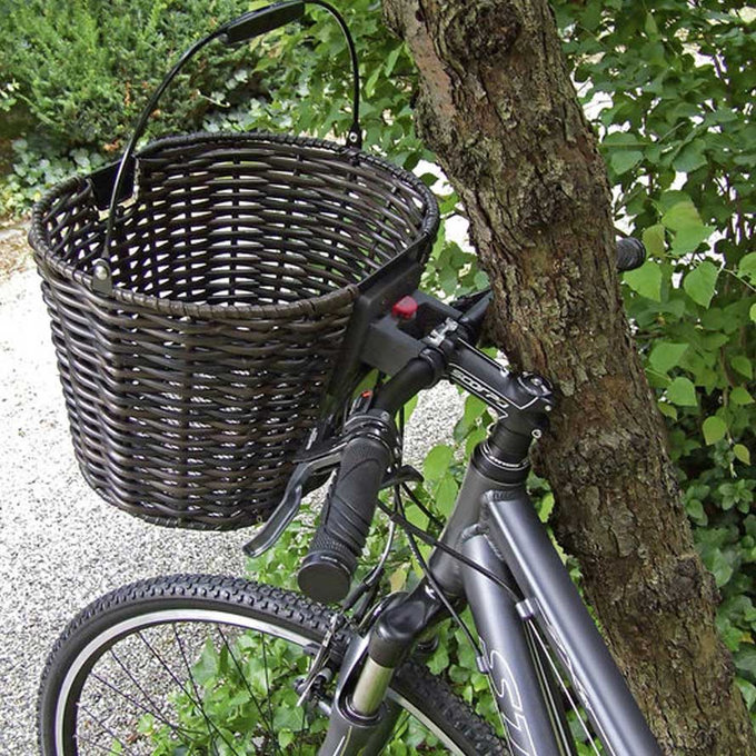 STRUCTURA OVAL prútený košík na riadidlá hnedý