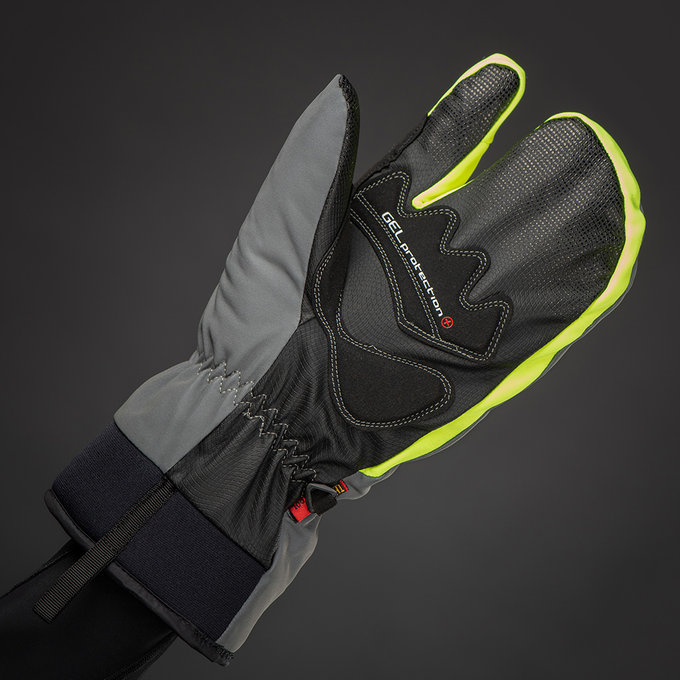 Zimné cyklistické rukavice pre dospelých Alaska Plus Šedé