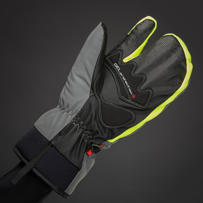 Zimné cyklistické rukavice pre dospelých Alaska Plus Šedé