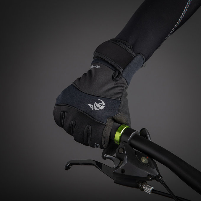 Zimné cyklistické rukavice pre dospelých Classic Čierna