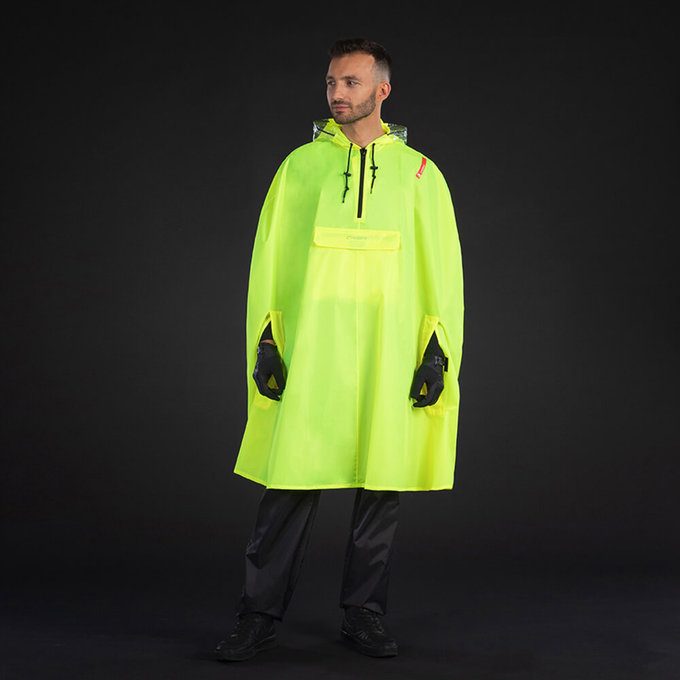 Pončo do dažďa pre dospelých neónovo žlté