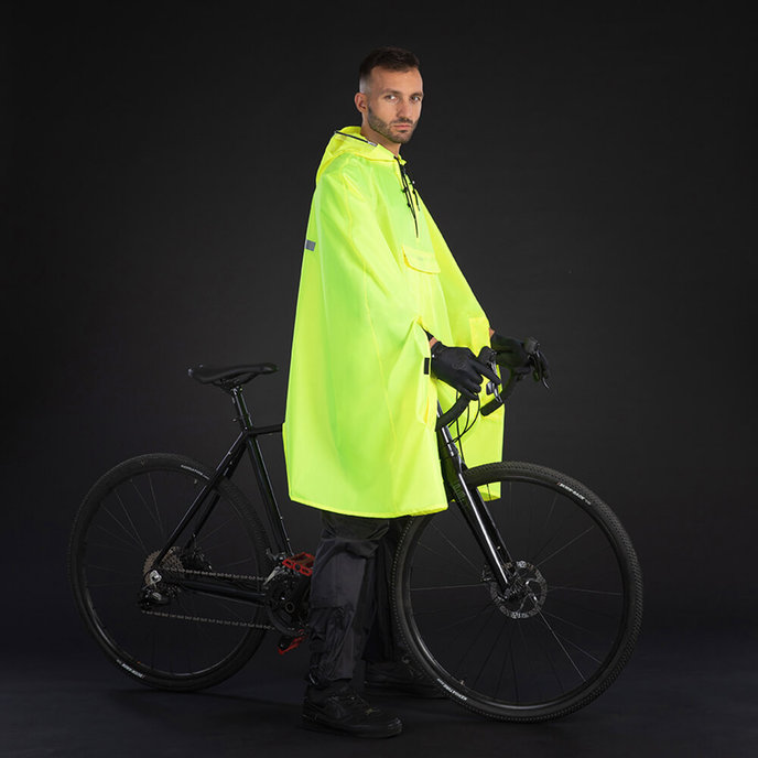 Pončo do dažďa pre dospelých neónovo žlté