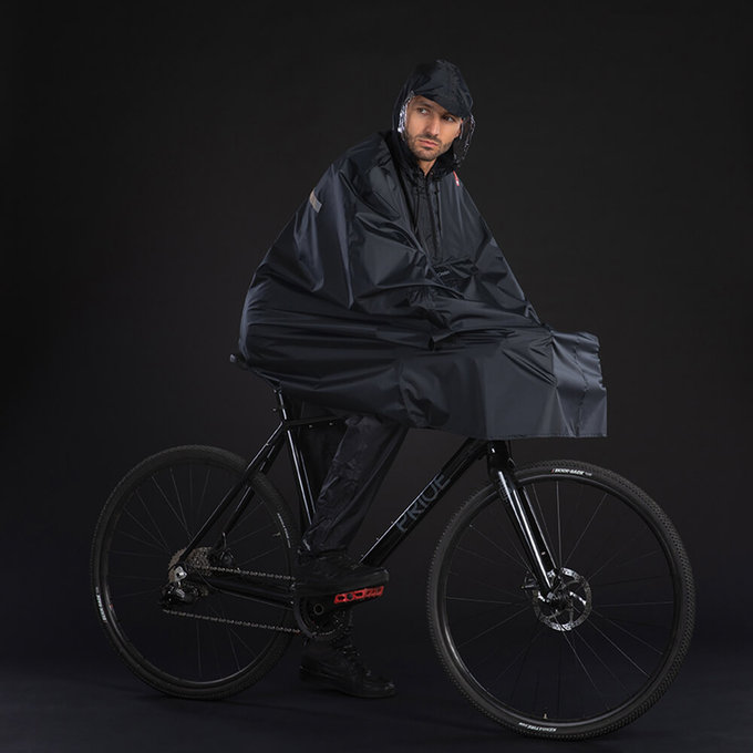 Pončo do dažďa pre dospelých čierne