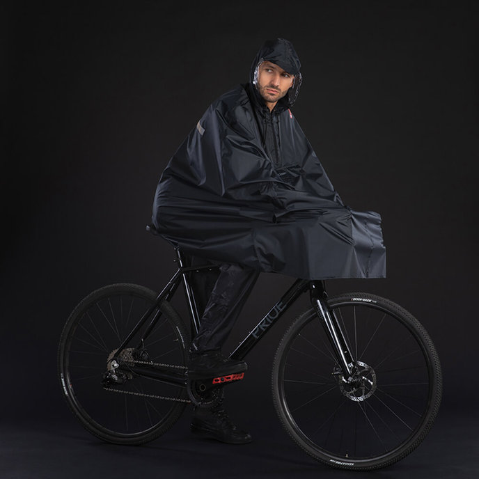 Pončo do dažďa pre dospelých čierne