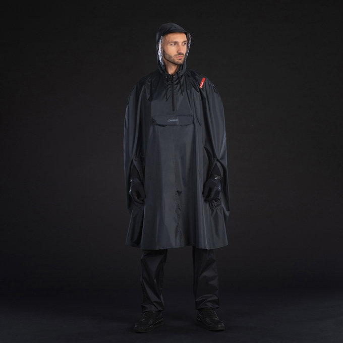 Pončo do dažďa pre dospelých čierne