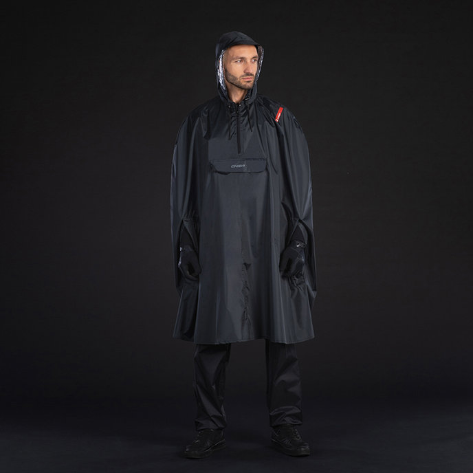 Pončo do dažďa pre dospelých čierne