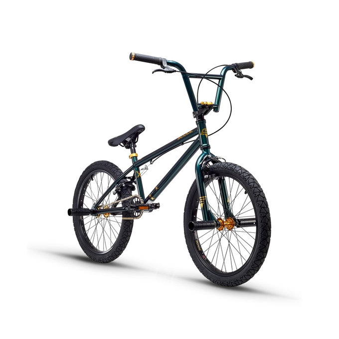 Detský BMX bicykel XtriX 40 tmavozelený/zlatý (od 120 cm)