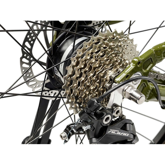 Detský elektrobicykel e-troX race 26 Zoll 9-Gang olivová/béžová (od 145 cm)