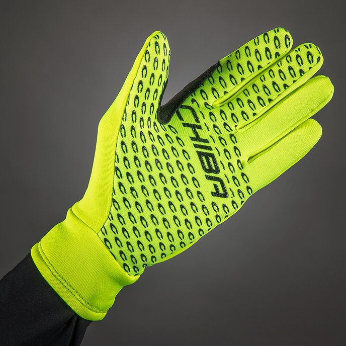 Zimné cyklistické rukavice pre deti Kids Polartec Reflex Neónové žlté