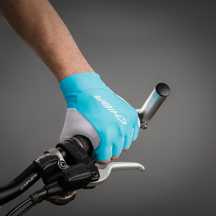 Cyklistické rukavice pre dospelých Mistral tyrkysové