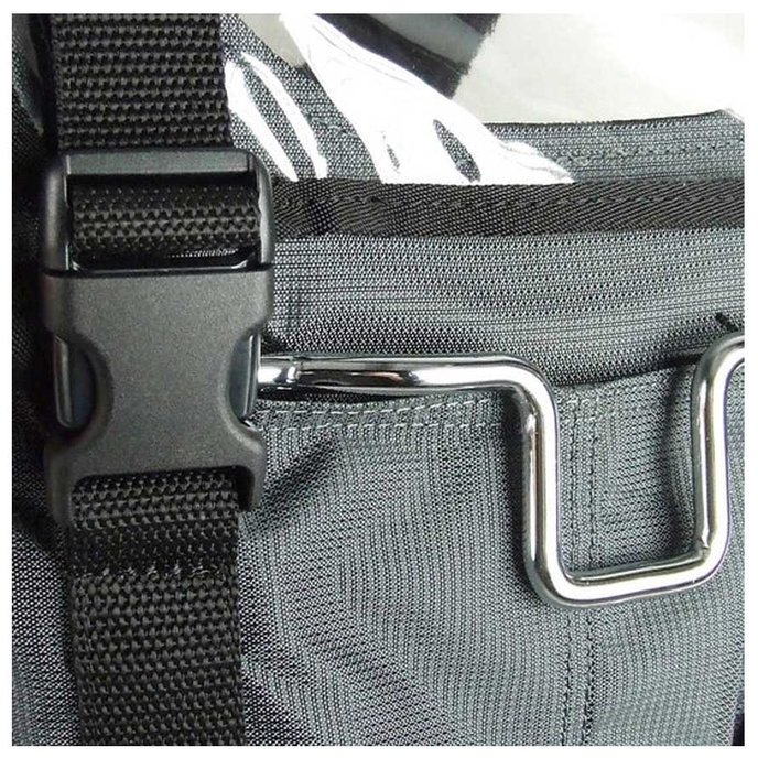 DOGGY taška na riadidlá pre psa sivá