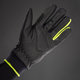 Zimné cyklistické rukavice pre deti Kids Waterproof čierne/neónovo žlté