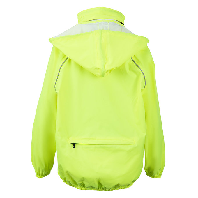 Detská bunda do dažďa neónovo žltá