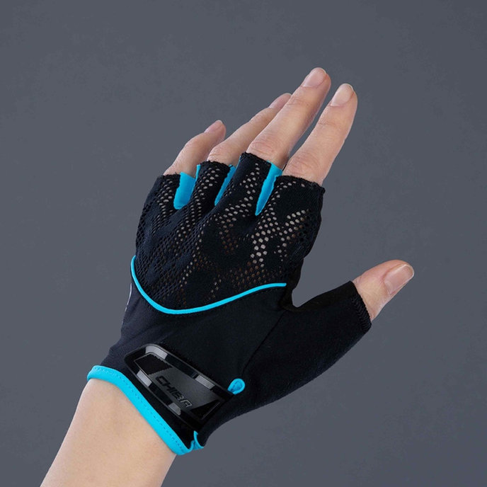 Cyklistické rukavice pre ženy Lady Gel M čierno/tyrkysová