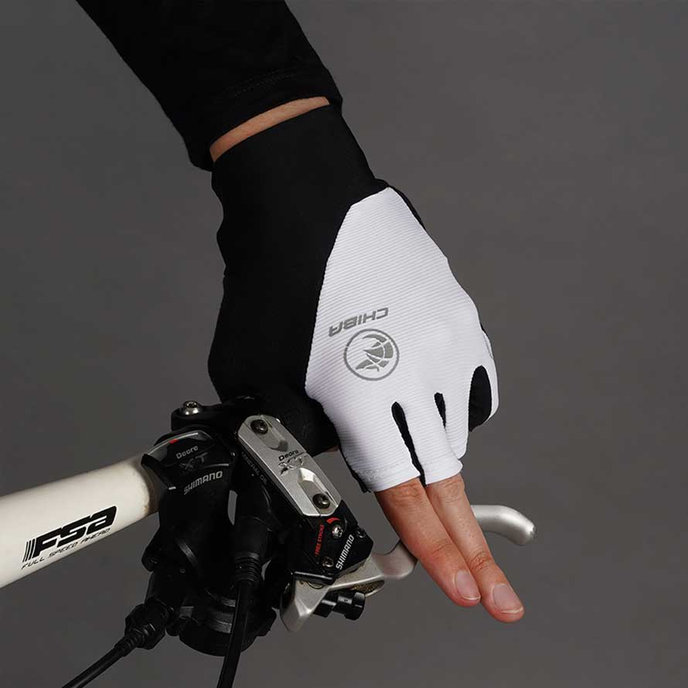 Cyklistické rukavice pre dospelých BioXCell Road biele