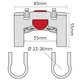 Adaptér na riadidlá Ø 22–26 mm