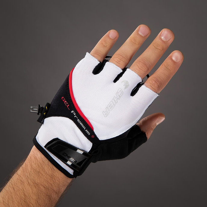 Cyklistické rukavice pre dospelých Gel Premium biele