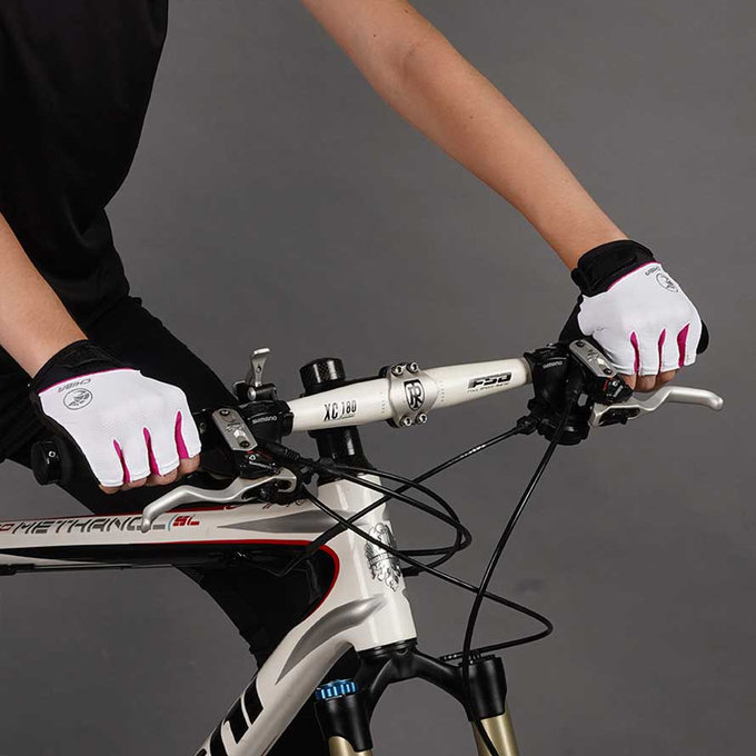 Cyklistické rukavice pre ženy BioXCell Lady biele