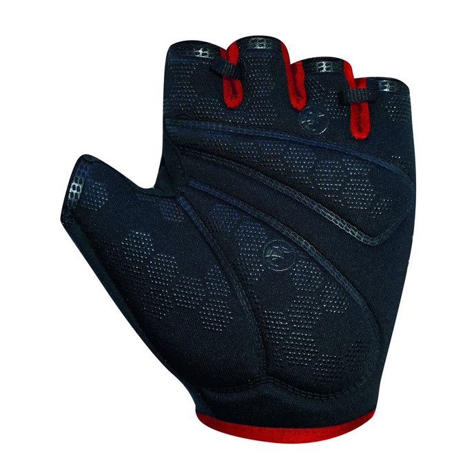 Cyklistické rukavice pre dospelých Road Master čierne/červené