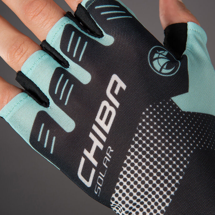 Cyklistické rukavice pre dospelých Solar tyrkysové