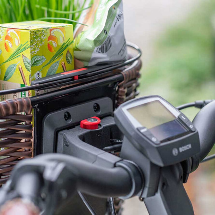 STRUCTURA OVAL prútený košík na riadidlá hnedý