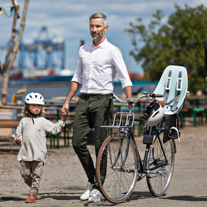 Zadná sedačka na bicykel s adaptérom a nosičom na rám SET