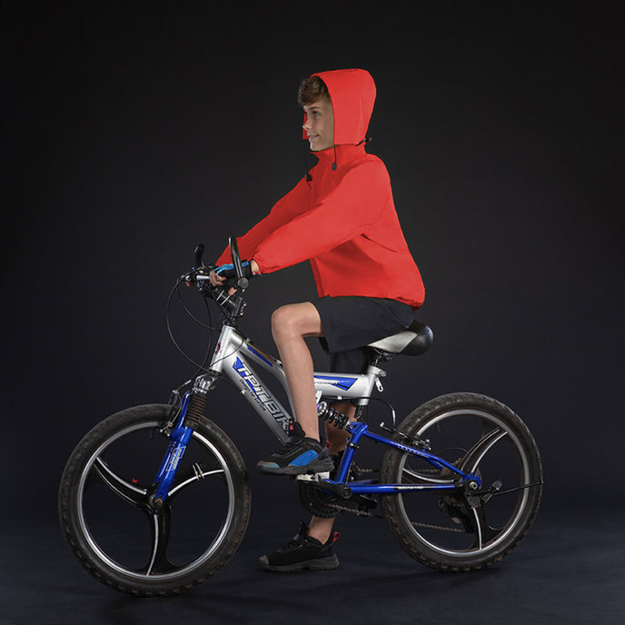 Detská bunda do dažďa červená