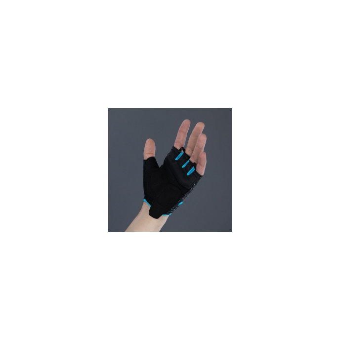 Cyklistické rukavice pre dospelých Air Master čierne/tyrkysové