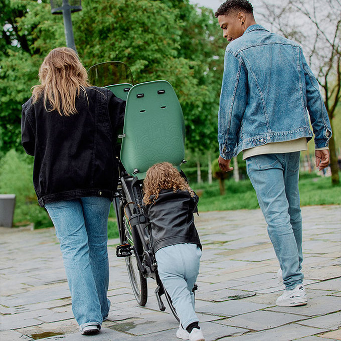 Zadná sedačka na bicykel s adaptérom a nosičom na rám SET