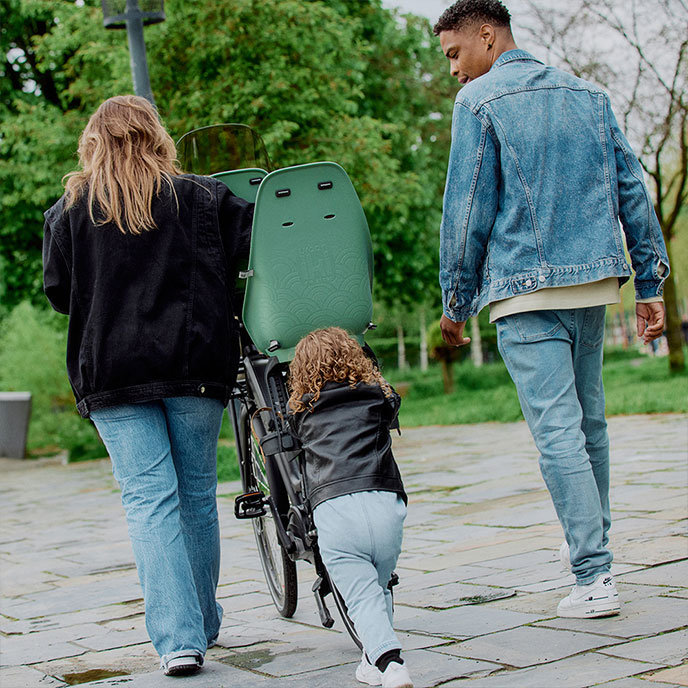 Zadná sedačka na bicykel s adaptérom a nosičom na rám SET