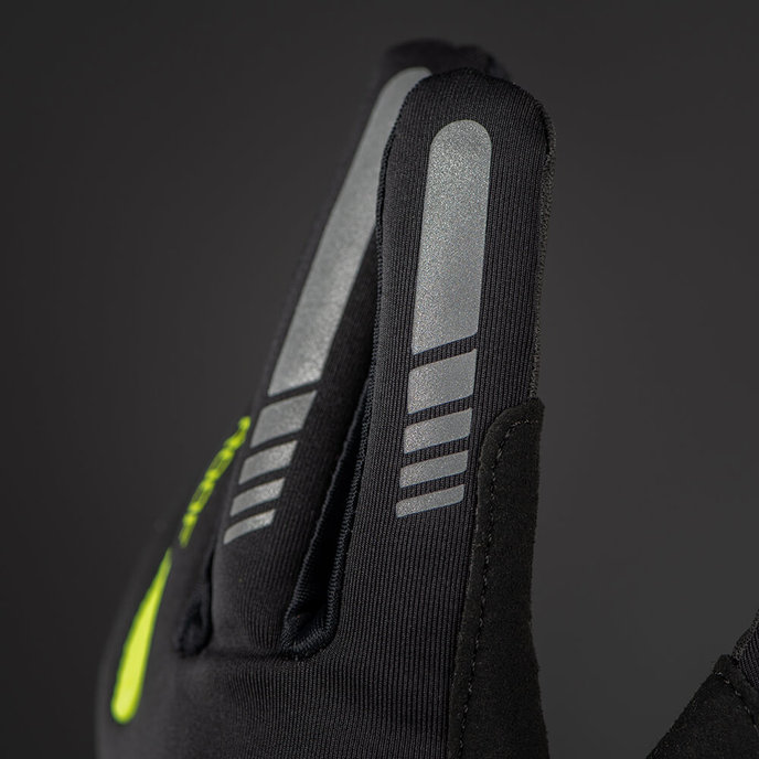 Zimné cyklistické rukavice pre deti Kids Waterproof čierne/neónovo žlté