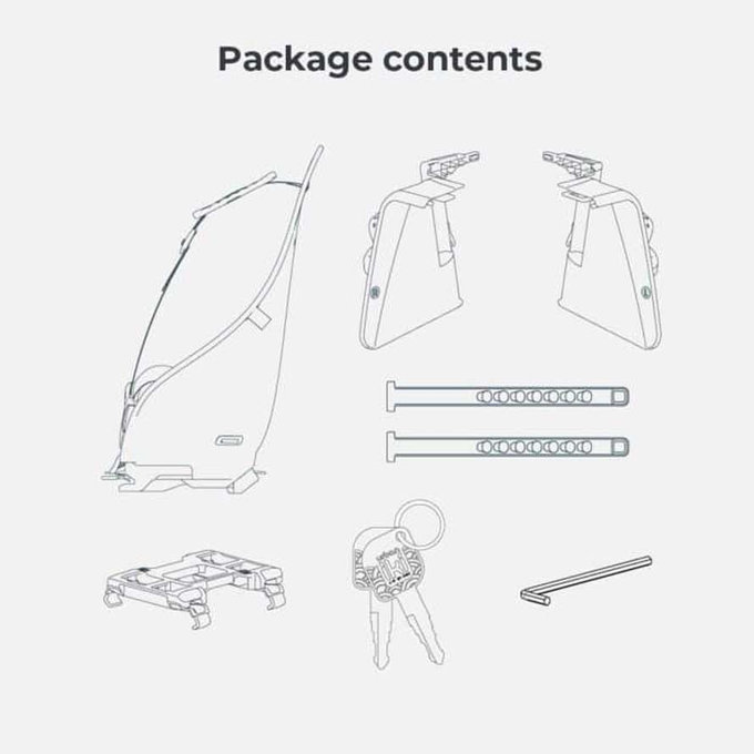Zadná sedačka Ta-ke s adaptérom na nosič bicykla