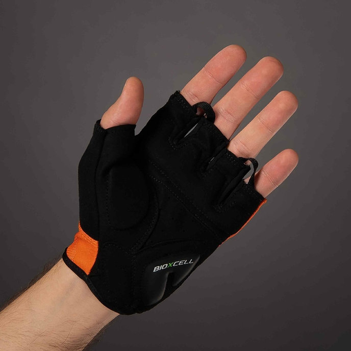 Cyklistické rukavice pre dospelých BioXCell Super Fly oranžové/čierne