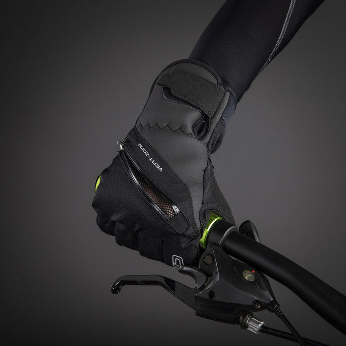 Zimné cyklistické rukavice pre dospelých City Liner čierne