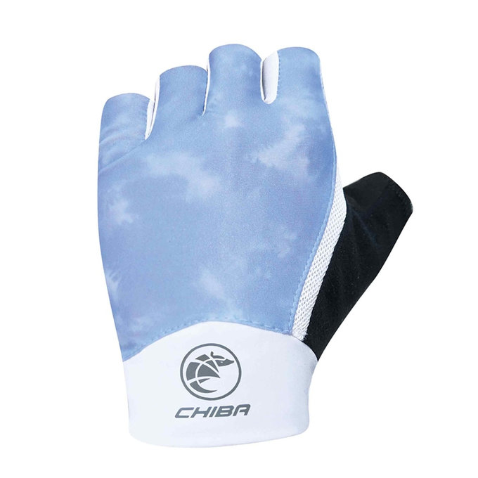 Cyklistické rukavice pre ženy Lady Tie Dye svetlomodré