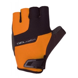 Cyklistické rukavice pre dospelých Gel Comfort čierna/oranžová