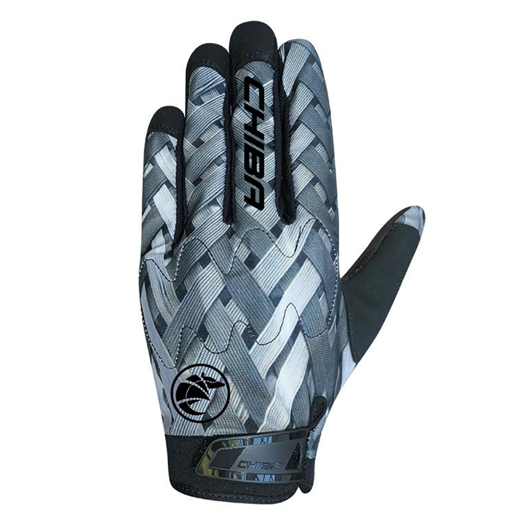 Chiba Cyklistické rukavice Elements Youth GREY XS, Čierna/Sivá