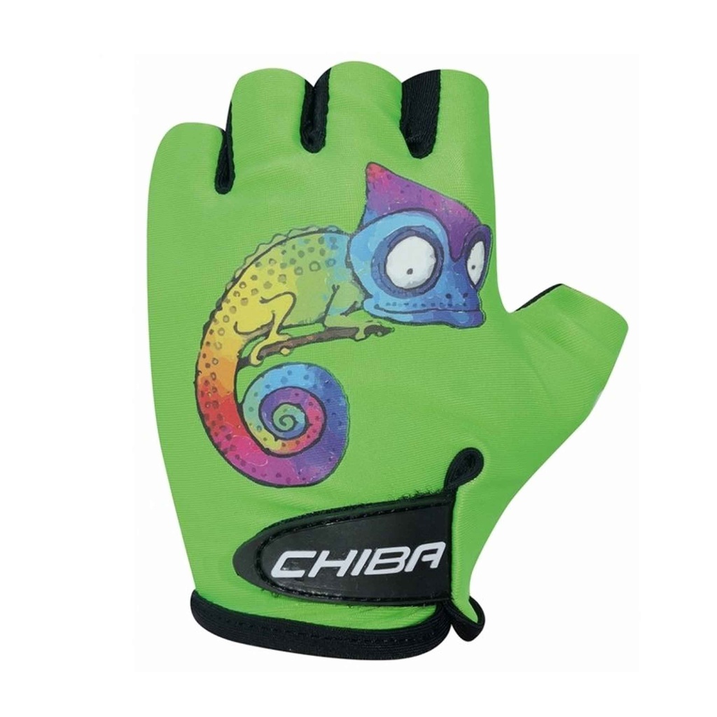 Chiba Detské cyklistické rukavice COOL Kids Chameleon XS, Zelená