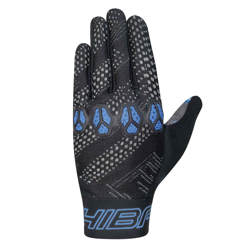 Chiba Detské cyklistické rukavice Trinity Youth BLACK-BLUE XS/S, Čierna/Modrá