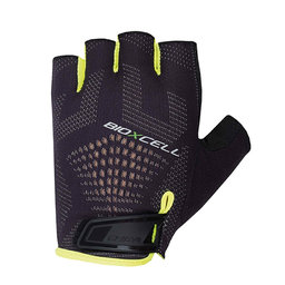 Cyklistické rukavice pre dospelých BioXCell Super Fly čierne/neónové žlté