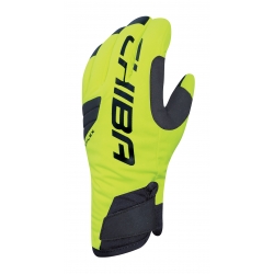 Chiba Zimné cyklistické rukavice BioXcell Warm Winter NEON M, Žltá