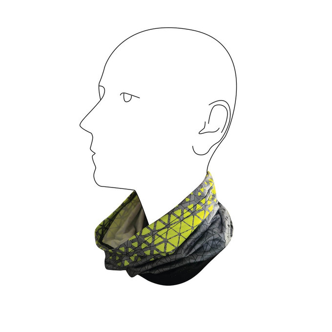 Multifunkčná šatka šedo/neónová