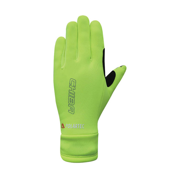 Zimné cyklistické rukavice pre deti Kids Polartec Reflex Neónové žlté