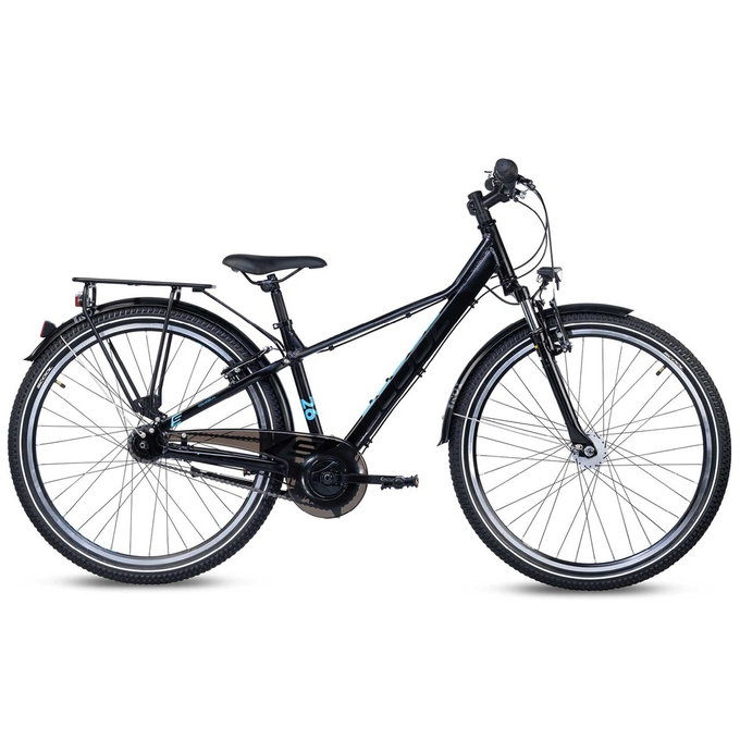 Detský bicykel troX EVO 7-Gang čierny/modrý (od 145 cm)